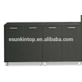 Moderna estante de madeira unidade escura + acabamento de zebra, mobiliário de escritório usado para gabinete (JO-6037)